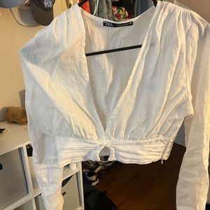 White Zara top
